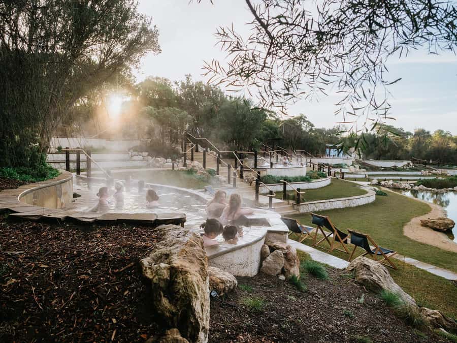 Peninsula Hot Springs: Entry Ticket with Bath House - Walking up to the hilltop pool