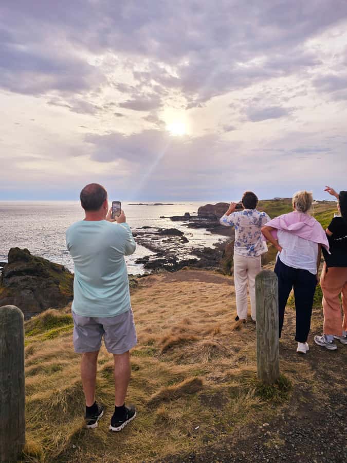 Phillip Island: Golden Hour Penguin Express Tour - The Nobbies at sunset