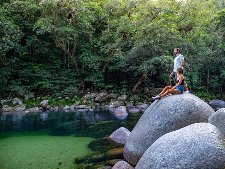 Port Douglas: Daintree Rainforest and Cape Tribulation Tour - Mossman Gorge and the clear Mossman River