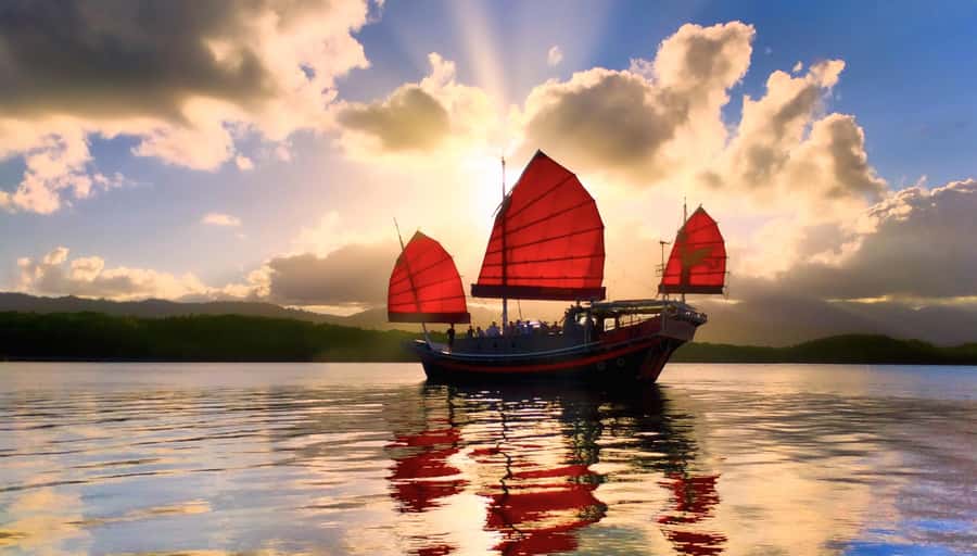Port Douglas: Sunset Cruise on a Chinese Shaolin Junk Ship - The route through Dickson Inlet and Port Douglas