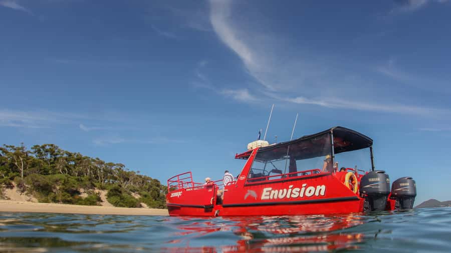 Port Stephens: 1hr Dolphin Watch Express - Searching for dolphins at Jimmy’s Beach