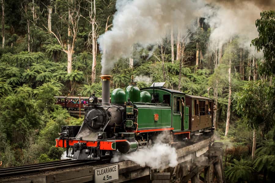 Puffing Billy Railway: Heritage Steam Train Journey - Belgrave to Lakeside, the best-known section