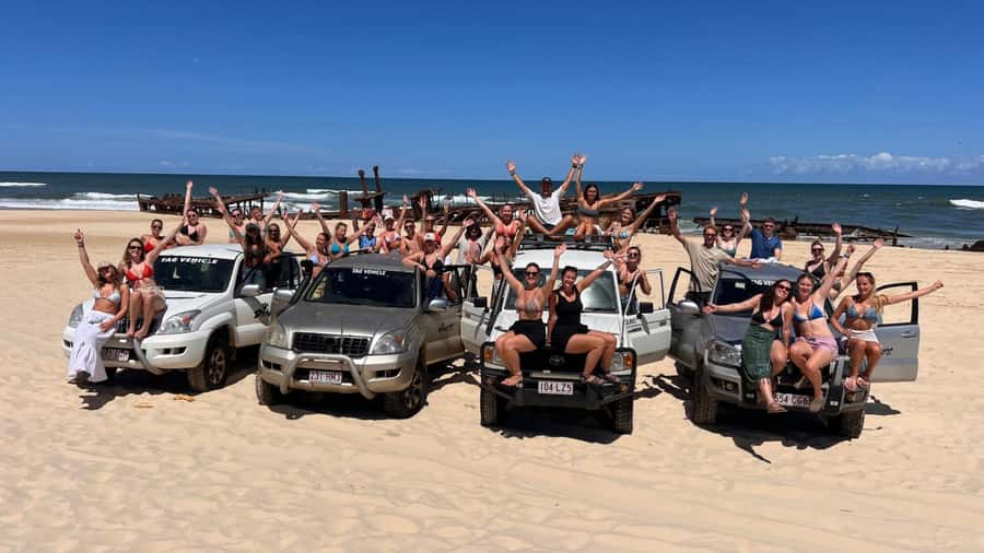 Rainbow Beach: 3-Day K'gari (Fraser Island) 4WD Adventure - A rustic camp beside the beach