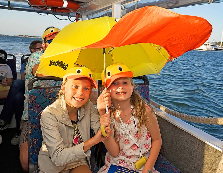 Surfers Paradise: Guided Gold Coast Amphibious Bus Tour - Super yachts at Southport Yacht Club