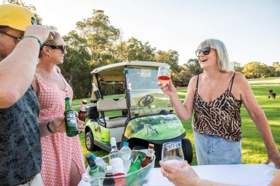 Swan Valley: Golf Cart Kangaroo Safari w/ Mini Golf & Drink - Riding the fairways in search of kangaroos