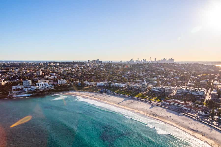 Sydney Harbour: 20 Minute Private Helicopter Flight for 2 - The return past Sydneys sporting grounds