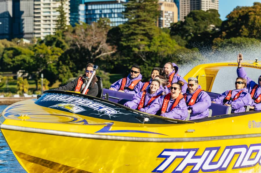 Sydney Harbour: Thunder Thrill Jet Boat Ride - When the skipper turns up the speed