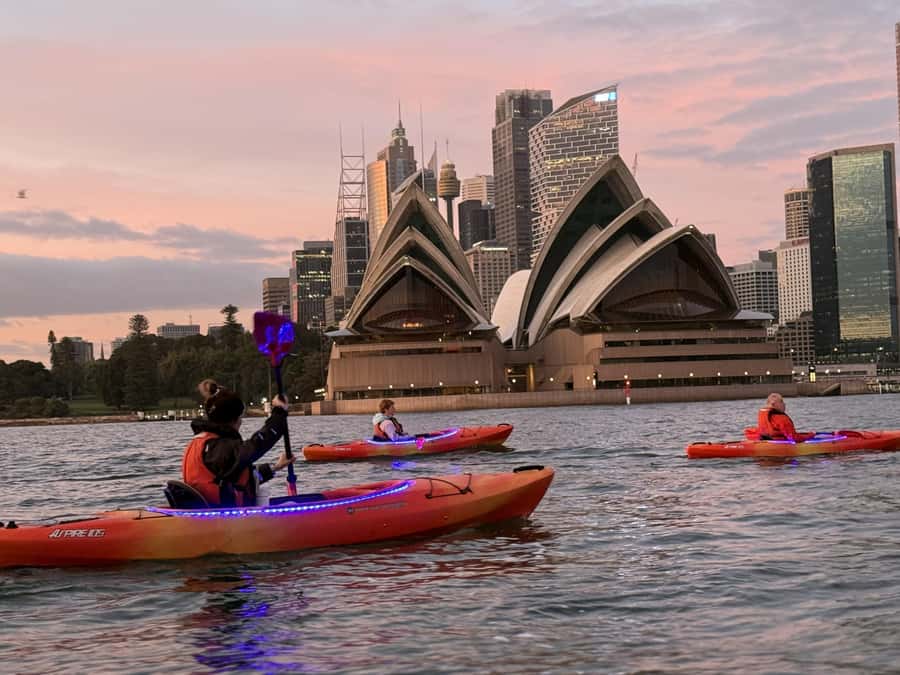 Sydney: Sunrise Kayak, Opera House & Under Harbour Bridge - Passing the Opera House and under the Harbour Bridge