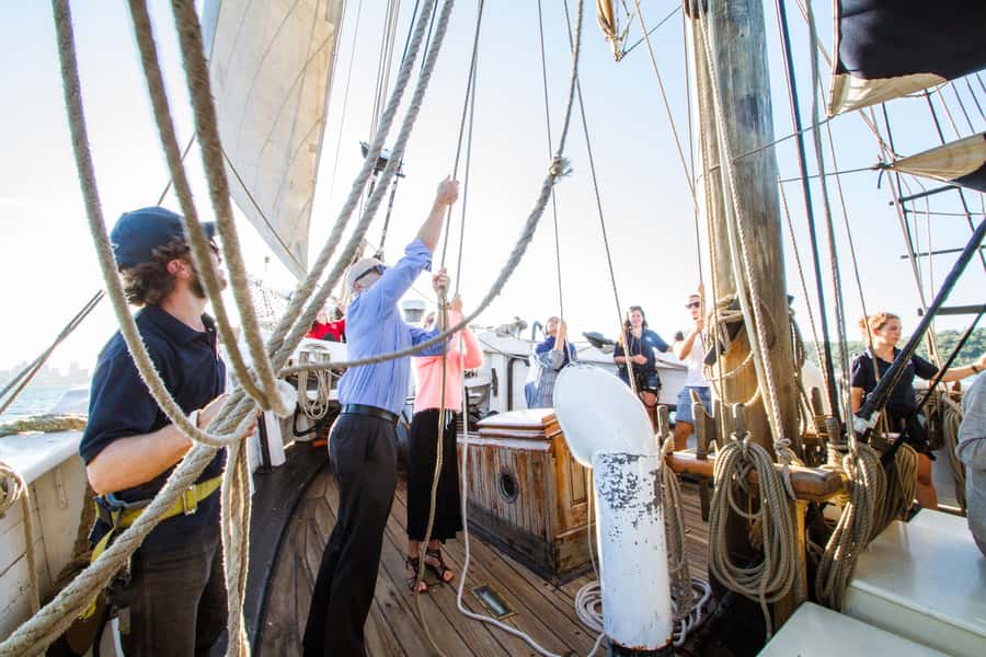 Sydney: Tall Ship Harbour Twilight Dinner Cruise - When the weather changes the experience