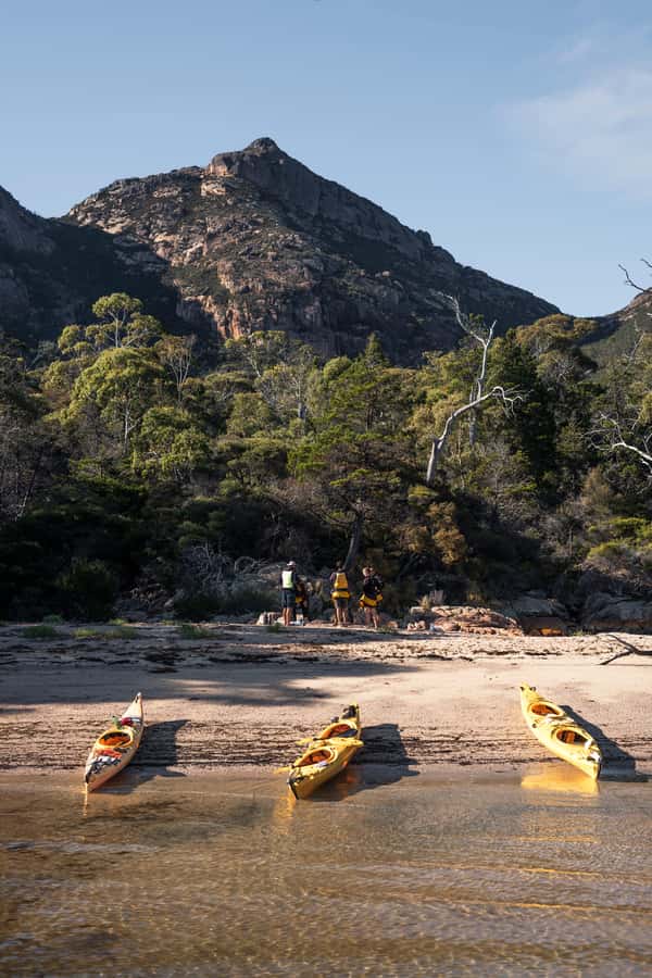 The Freycinet Paddle Kayak Tour - Getting comfortable in the double kayaks