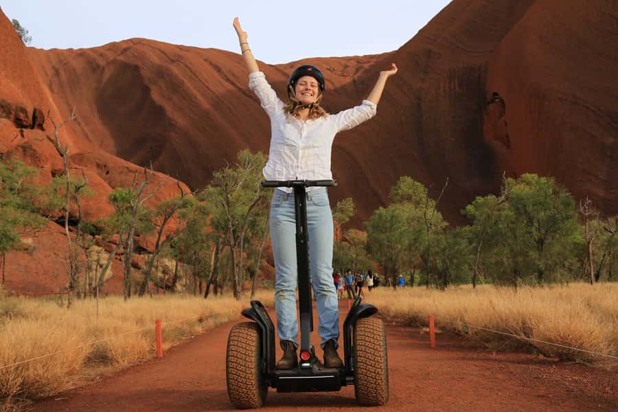 Uluru: Uluru Base Segway Tour - Moving from stop to stop around Uluru
