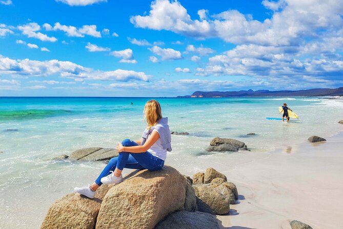 Wineglass Bay & Freycinet NP Full Day Tour from Hobart via Richmond Village - Walking among the rocks at Honeymoon Bay
