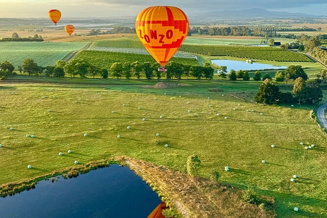 Yarra Valley Sunrise Balloon Flight with GoPro Photos - The landing and the breakfast decision